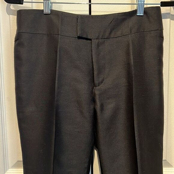 Ross Mayer Black Wool/Silk Blend Cigarette Style Lined Pants Size‎ 2 Nwt - Picture 1 of 12